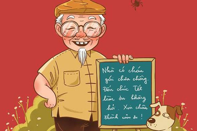 nhà có cháu chưa chồng đến chúc tết không hỏi
